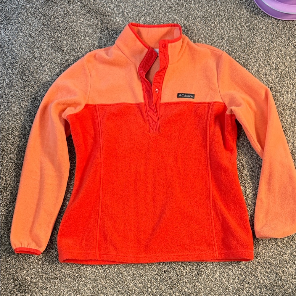 Columbia Women's Vibrant Fleece Sweater - Coral and Red NWOT large
